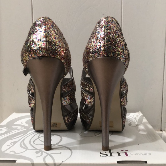 Shï by Journeys Ryder Multi Glitter Heels - Picture 3 of 7